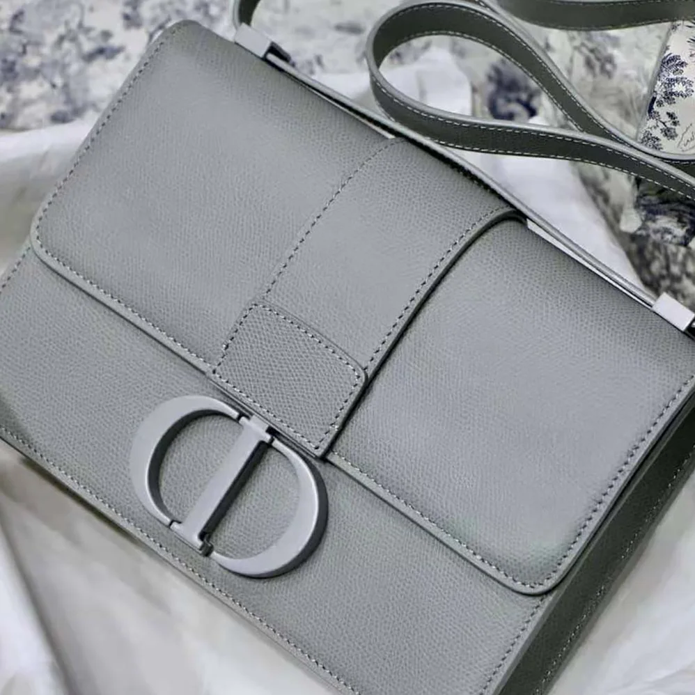 Dior 30 Montaigne Bag Ultramatte Grained Calfskin for Women in Silver Dior 30 Montaigne Bag Ultramatte Grained Calfskin for Women in Silver