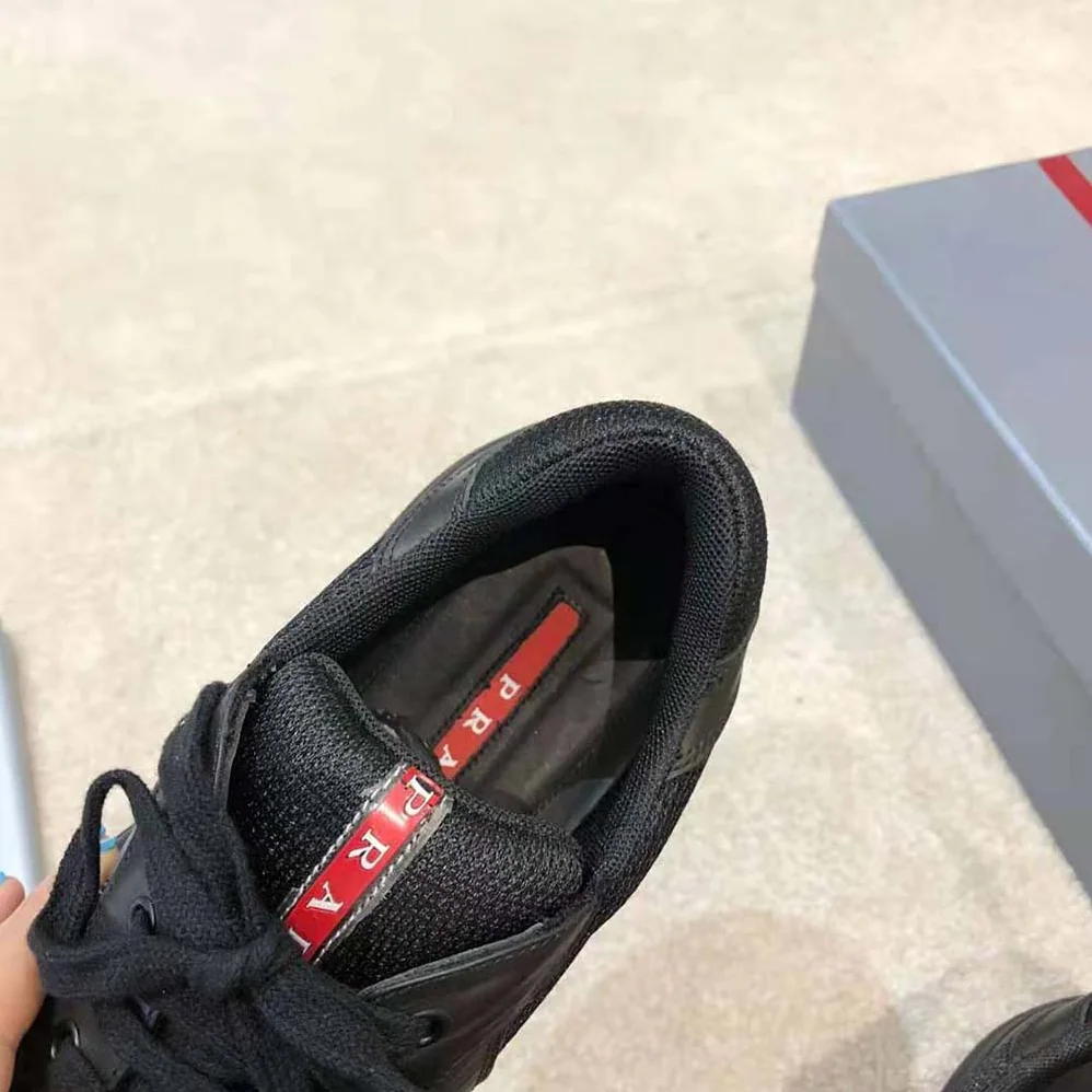 Prada New America'S Cup Leather And Technical Fabric Sneakers for Men Prada New America'S Cup Leather And Technical Fabric Sneakers for Men