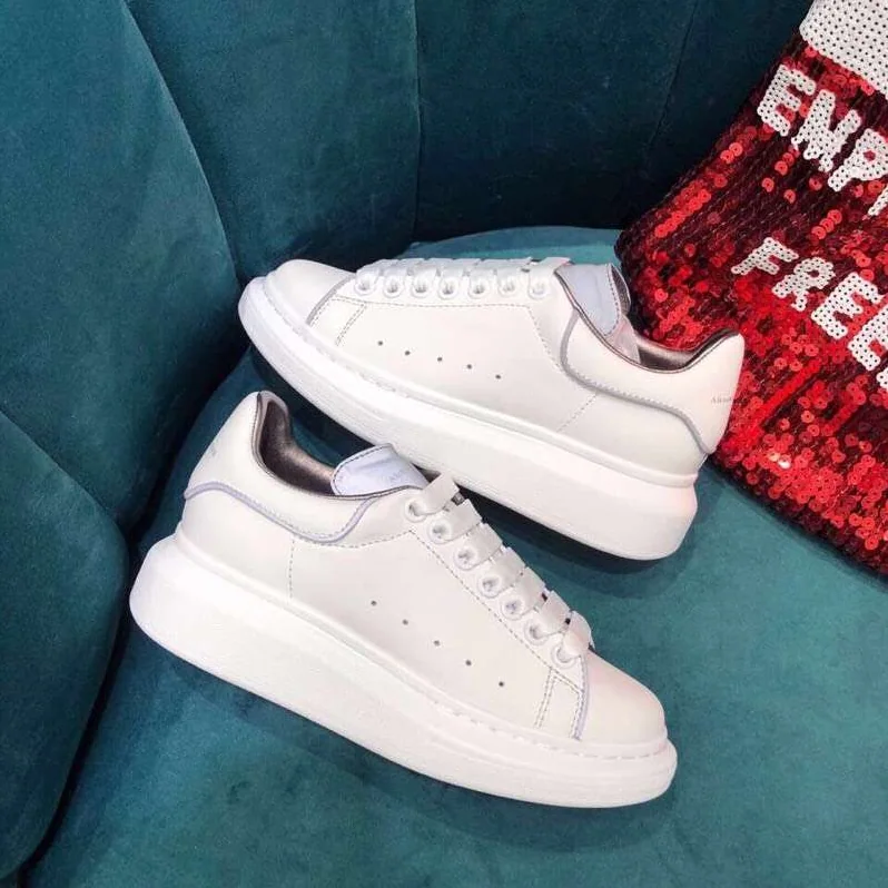 Alexander Mcqueen Shoes Oversized Sneaker White Smooth Calf Leather Lace for Men in Up Sneaker