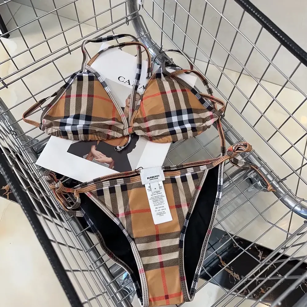 Burberry Check Triangle Bikini for Women Burberry Check Triangle Bikini for Women