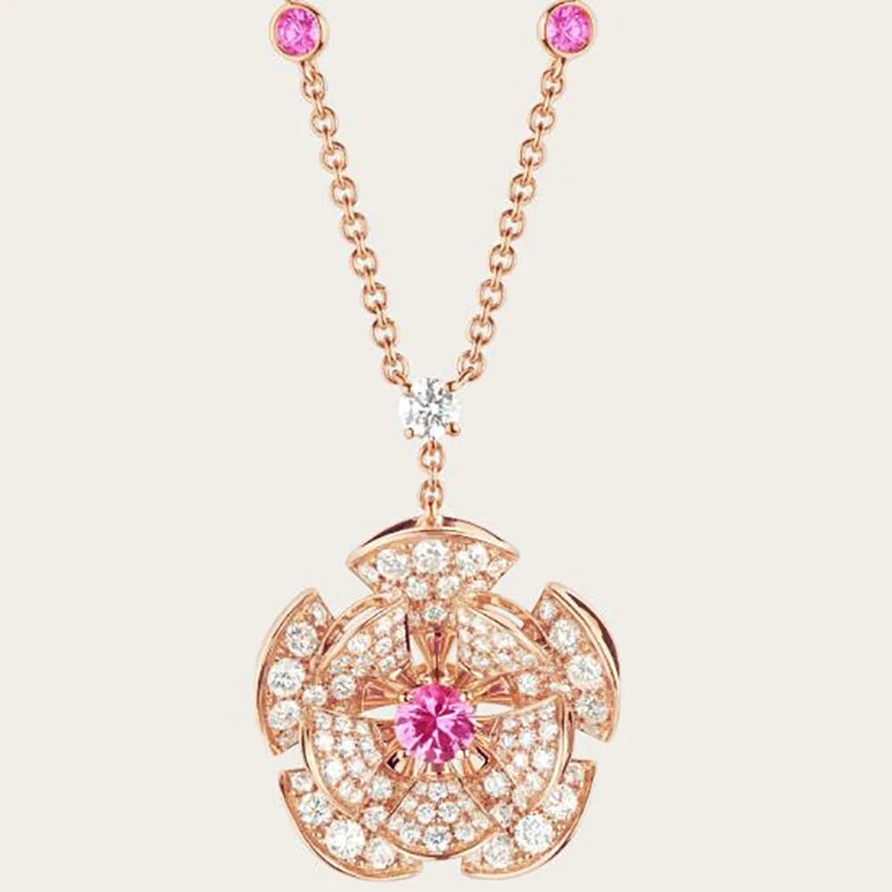 Bvlgari Divas Dream Necklace in 18 Kt Rose Gold for Women