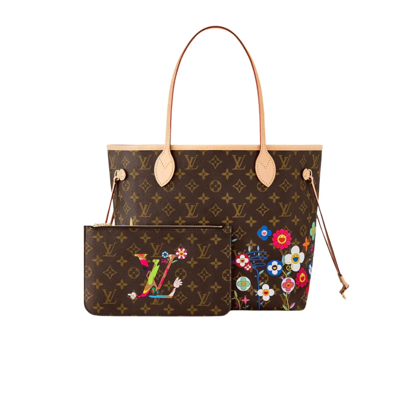 Louis Vuitton LV x TM Neverfull MM Tote Bag in Brown Monogram Gold Hardware