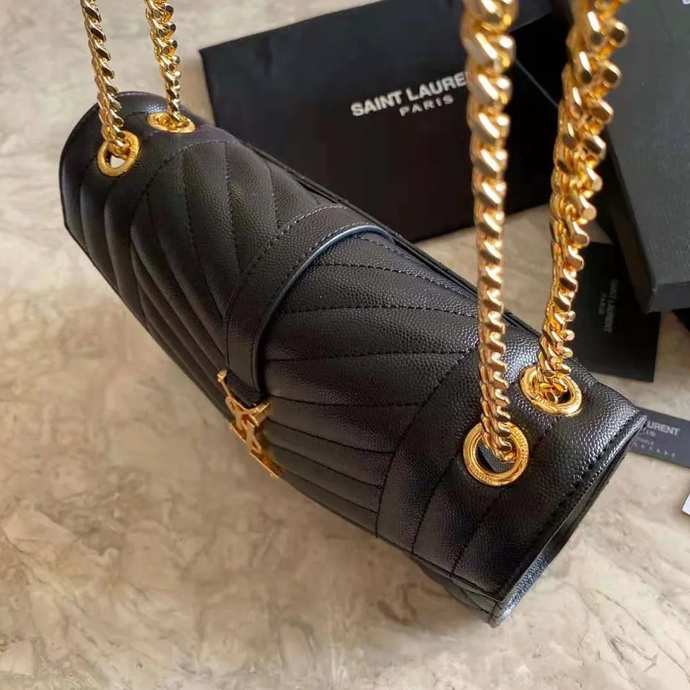 Saint Laurent YSL Envelope Medium Bag in Mix Matelasse Grain DE Poudre Embossed Leather for Women Saint Laurent YSL Envelope Medium Bag in Mix Matelasse Grain DE Poudre Embossed Leather for Women