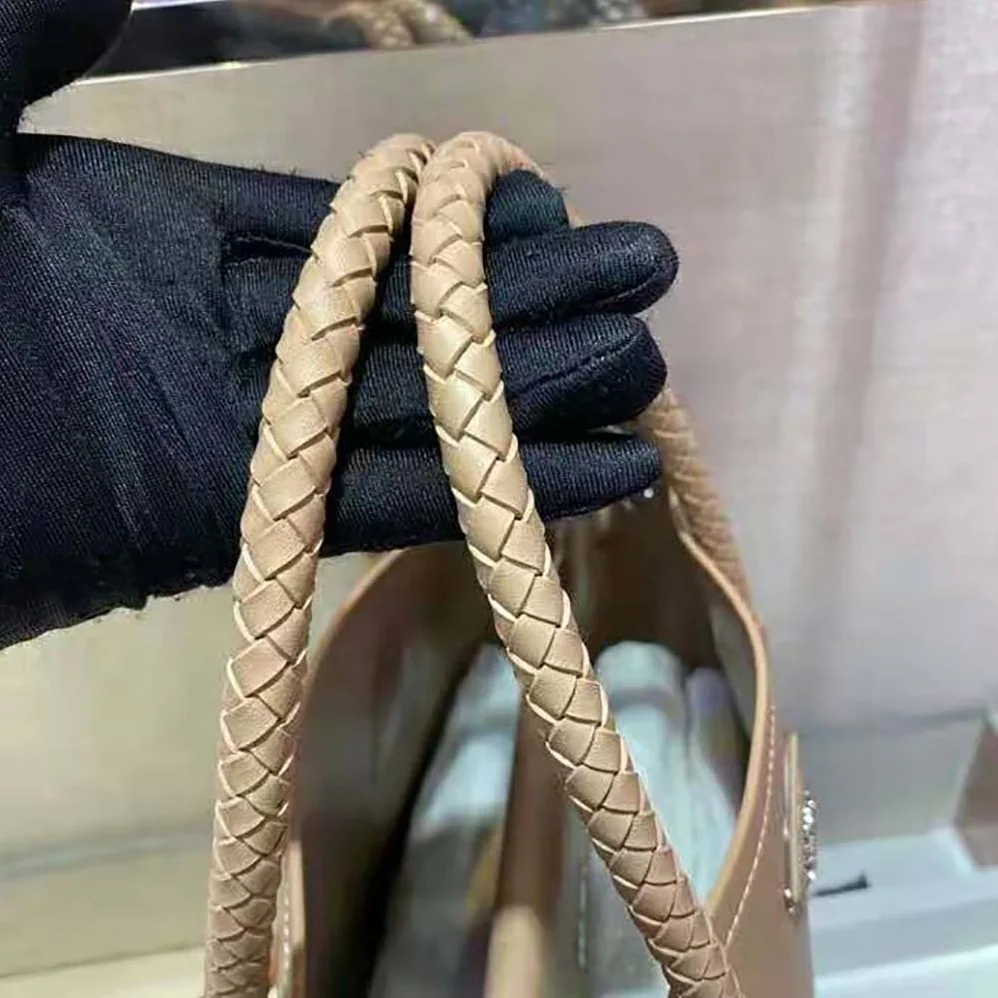 Prada Prada Double Medium Leather Handbag for Women in Sandy Prada Prada Double Medium Leather Handbag for Women in Sandy