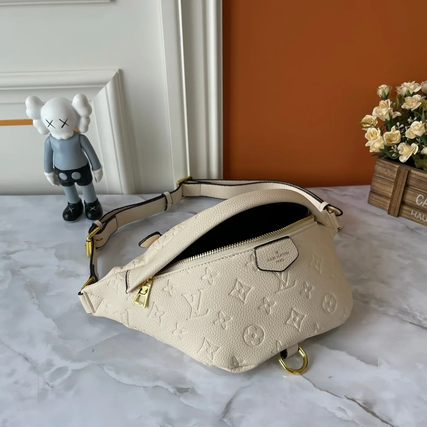 Louis Vuitton Bumbag / Cream Monogram Empreinte Gold Hardware