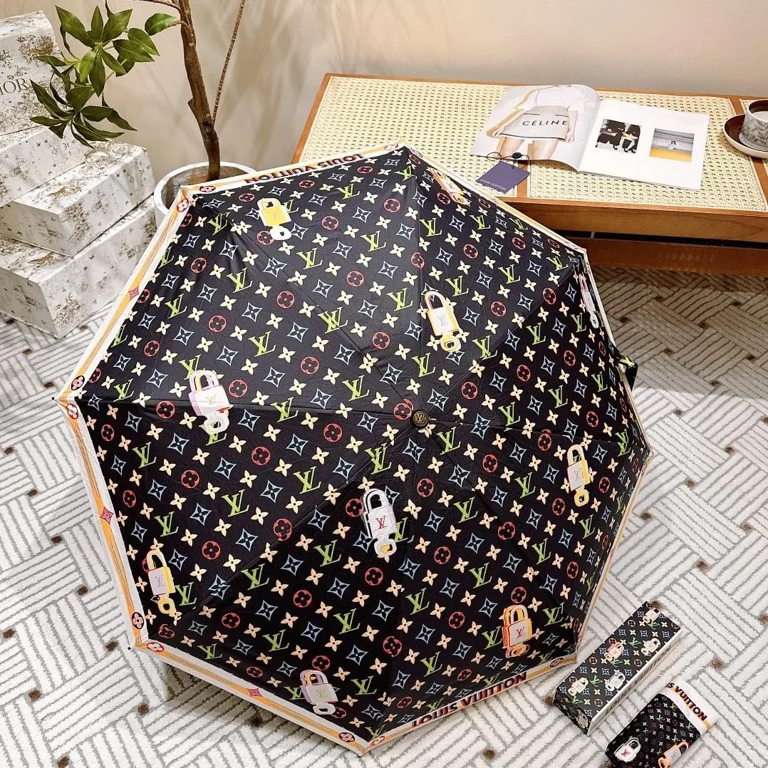 Louis Vuitton Opening Folding Monogram Umbrella Black