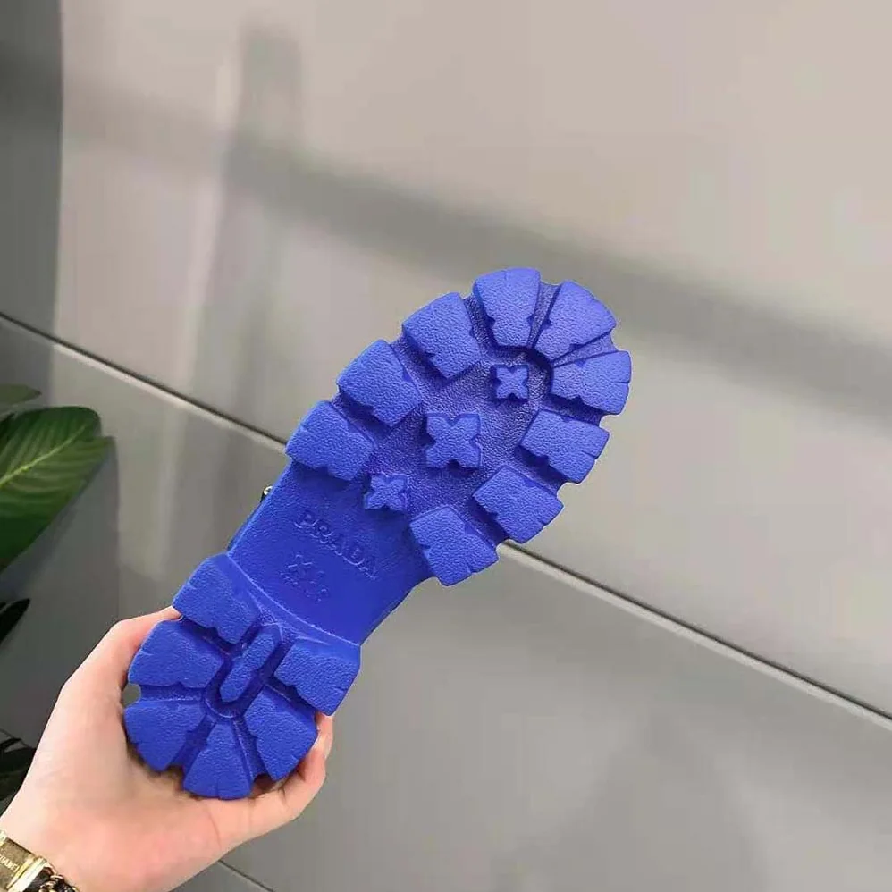 Prada Foam Rubber Sandals in 55 mm Heel Height for Women in Blue