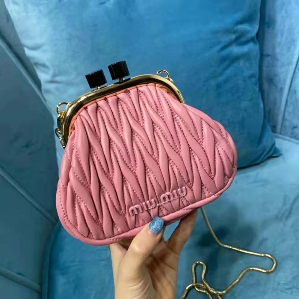 Miu Miu Miu Belle Nappa Leather Mini-Bag for Women in Pink Miu Miu Miu Belle Nappa Leather Mini-Bag for Women in Pink