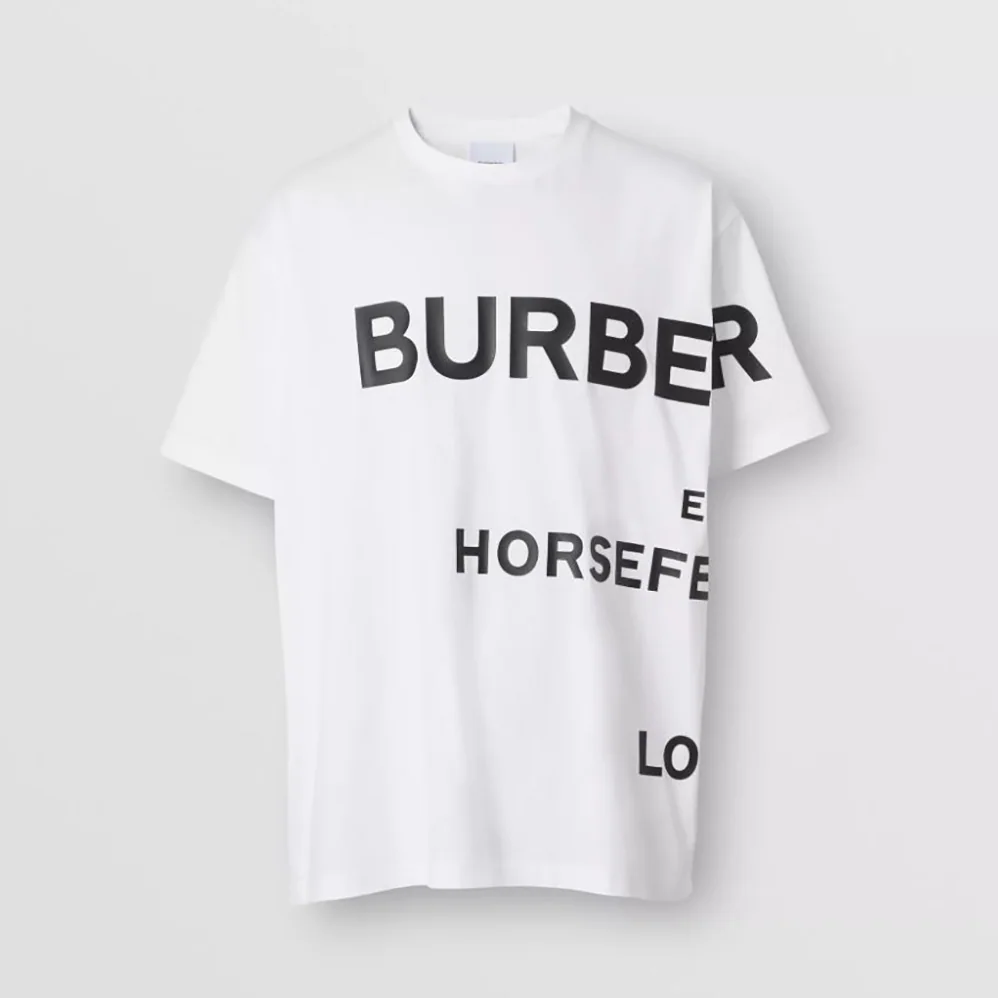 Burberry Horseferry Print Cotton Oversized T-shirt for Men in White