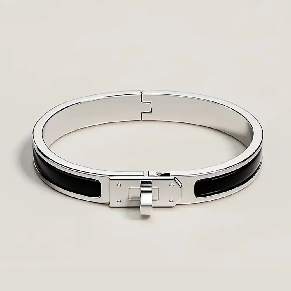 Hermes Mini Clic Kelly Bracelet for Unisex in Black Hermes Mini Clic Kelly Bracelet for Unisex in Black
