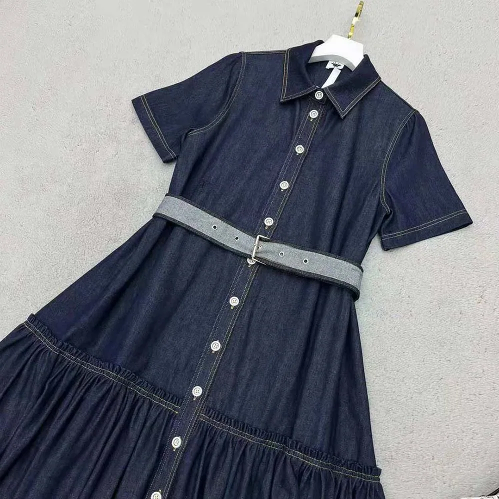 Dior Denim Couture Shirt Dress Blue Raw Cotton Denim for Women Dior Denim Couture Shirt Dress Blue Raw Cotton Denim for Women
