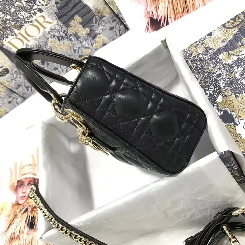 Dior Mini Lady Dior Bag Black Cannage Lambskin for Women Dior Mini Lady Dior Bag Black Cannage Lambskin for Women