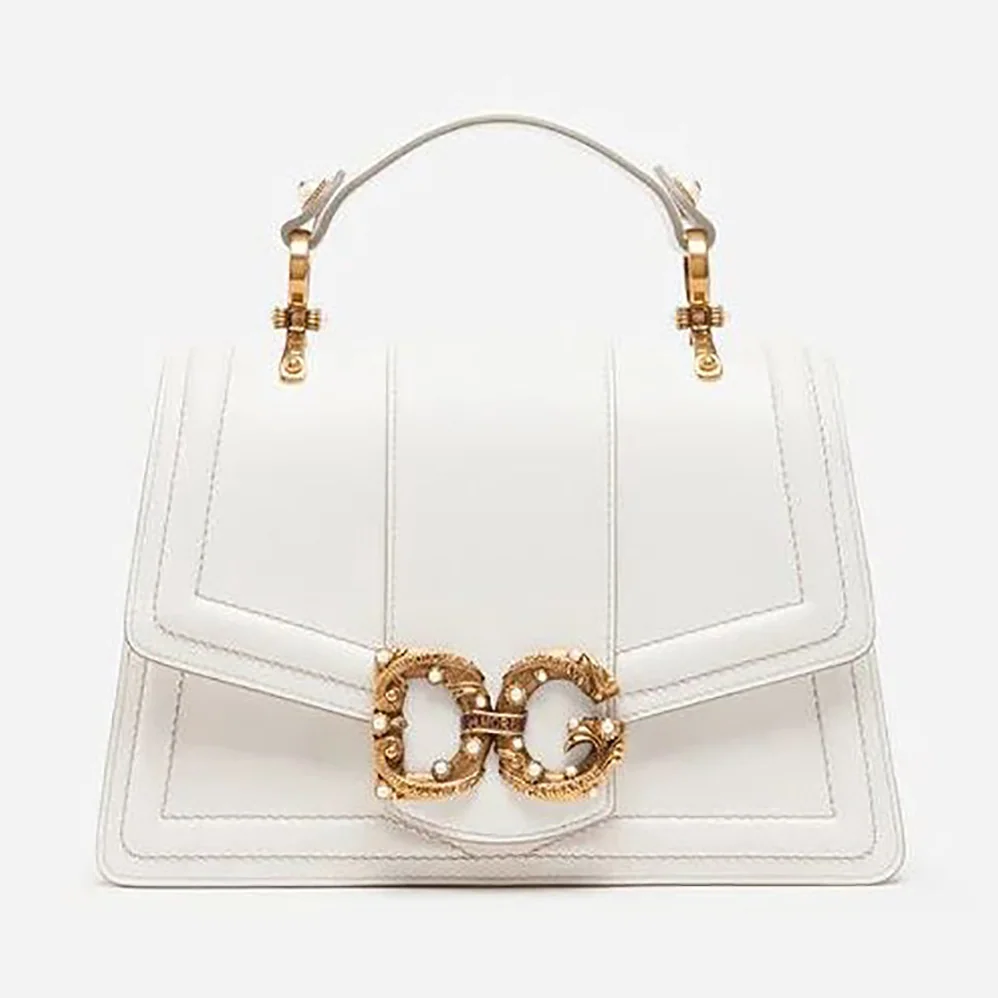 Dolce Gabbana D&G Amore Bag in Calfskin Leather for Women in White Dolce Gabbana D&G Amore Bag in Calfskin Leather for Women in White