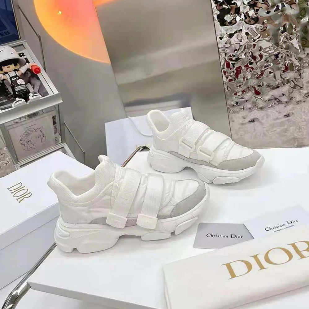 Dior D-Wander Sneaker White Camouflage Technical Fabric for Women
