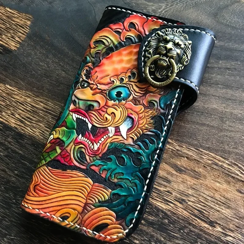Cowhide Treasure Purse Handmade Wallet