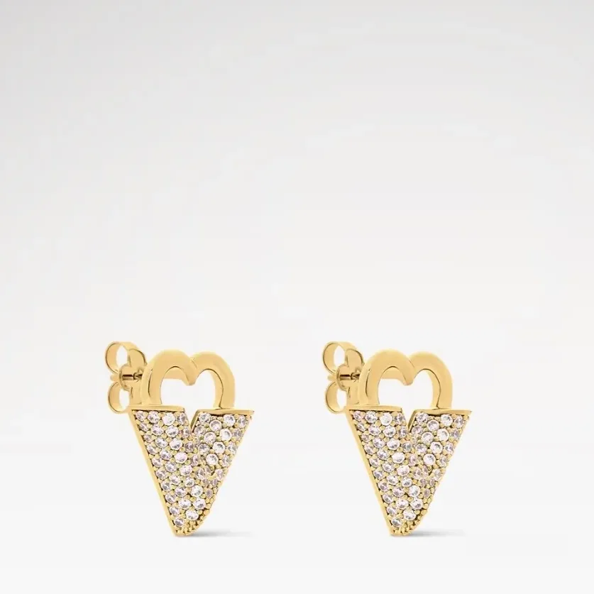 Louis Vuitton Love Earrings Yellow Gold Hardware