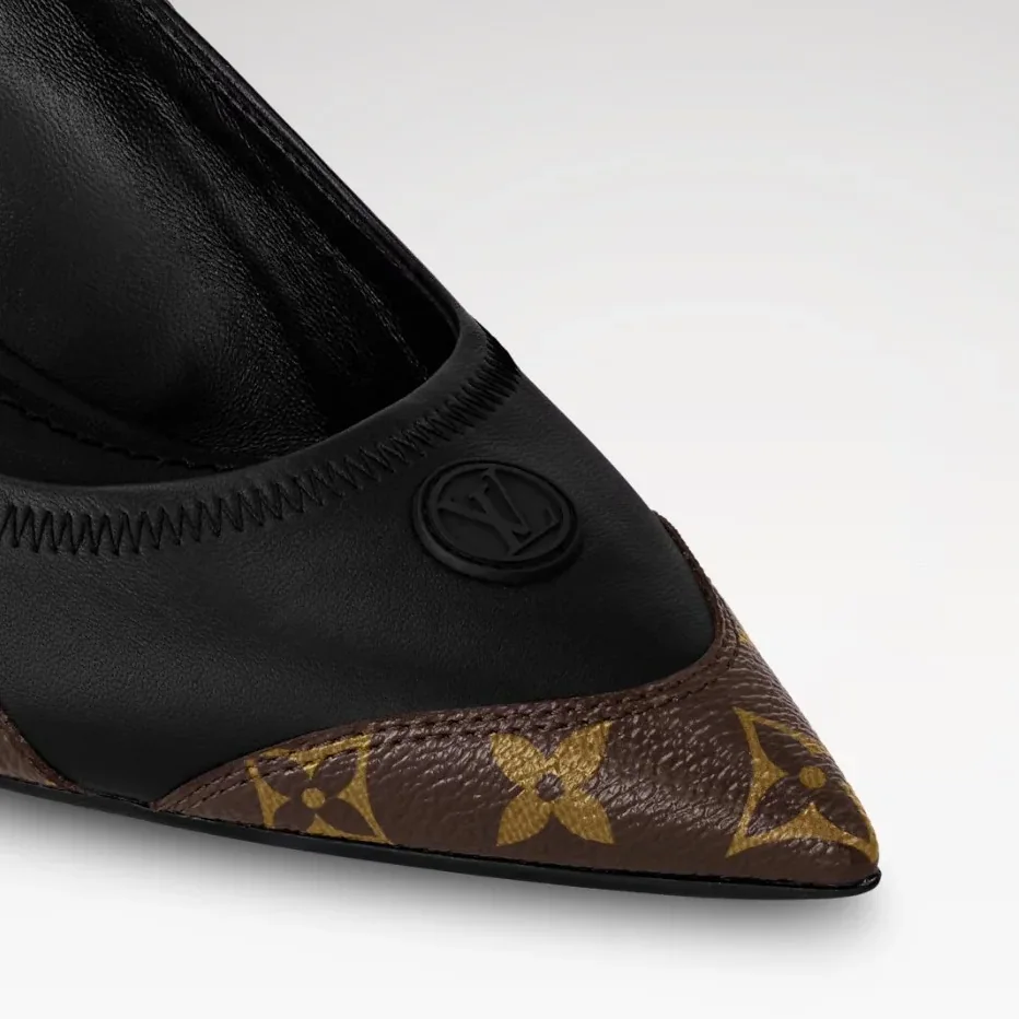 Louis Vuitton LV Vibe Slingback Pump Black 1AAW7G Louis Vuitton LV Vibe Slingback Pump Black 1AAW7G
