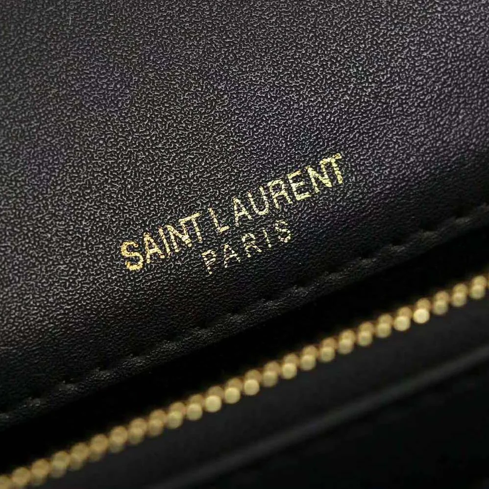 Saint Laurent YSL Victoire Chain Bag Crinkled Leather for Women in Black Saint Laurent YSL Victoire Chain Bag Crinkled Leather for Women in Black