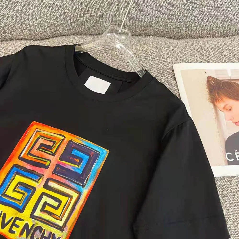 Givenchy Slim Fit T-shirt in Jersey with 4G Sun Print for Men in Black
