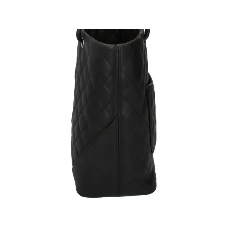Chanel Cambon Ligne Medium Tote Bag in Black Silver Hardware Chanel Cambon Ligne Medium Tote Bag in Black Silver Hardware