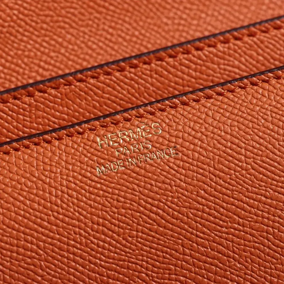 Hermes Constance 18 Bag Epsom Leather for Women in Orange/Gold