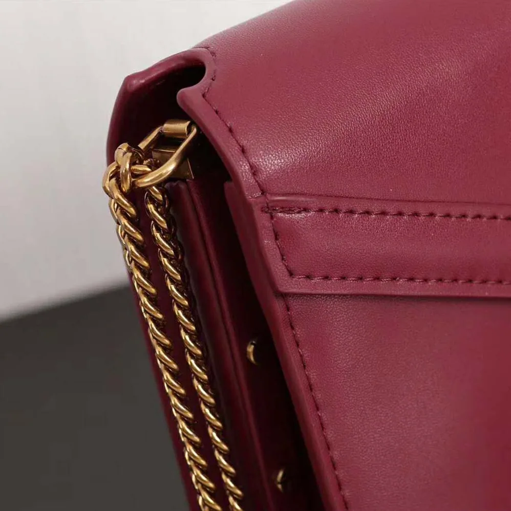 Saint Laurent YSL Cassandra Monogram Clasp Bag Smooth for Women in Maroon Saint Laurent YSL Cassandra Monogram Clasp Bag Smooth for Women in Maroon