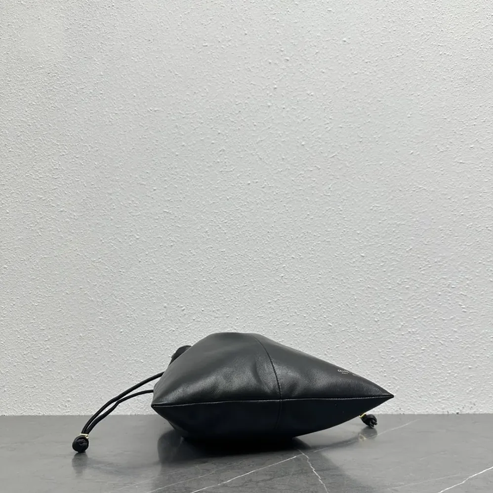 Celine Small Crystal Pouch in Lambskin for Women in Black