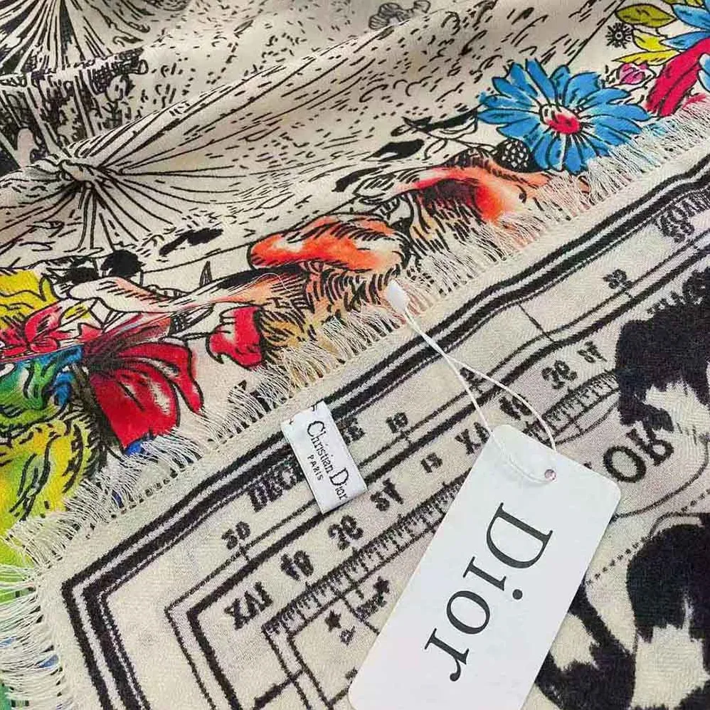 Dior Zodiac Square Scarf Navy White Silk Twill for Women Dior Zodiac Square Scarf Navy White Silk Twill for Women
