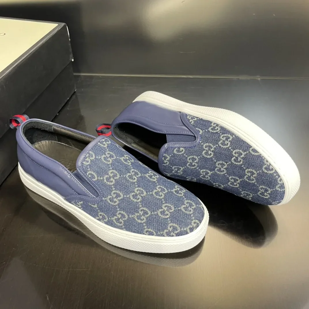 Gucci GG Supreme Slip for Men in on Sneaker Blue Gucci GG Supreme Slip for Men in on Sneaker Blue