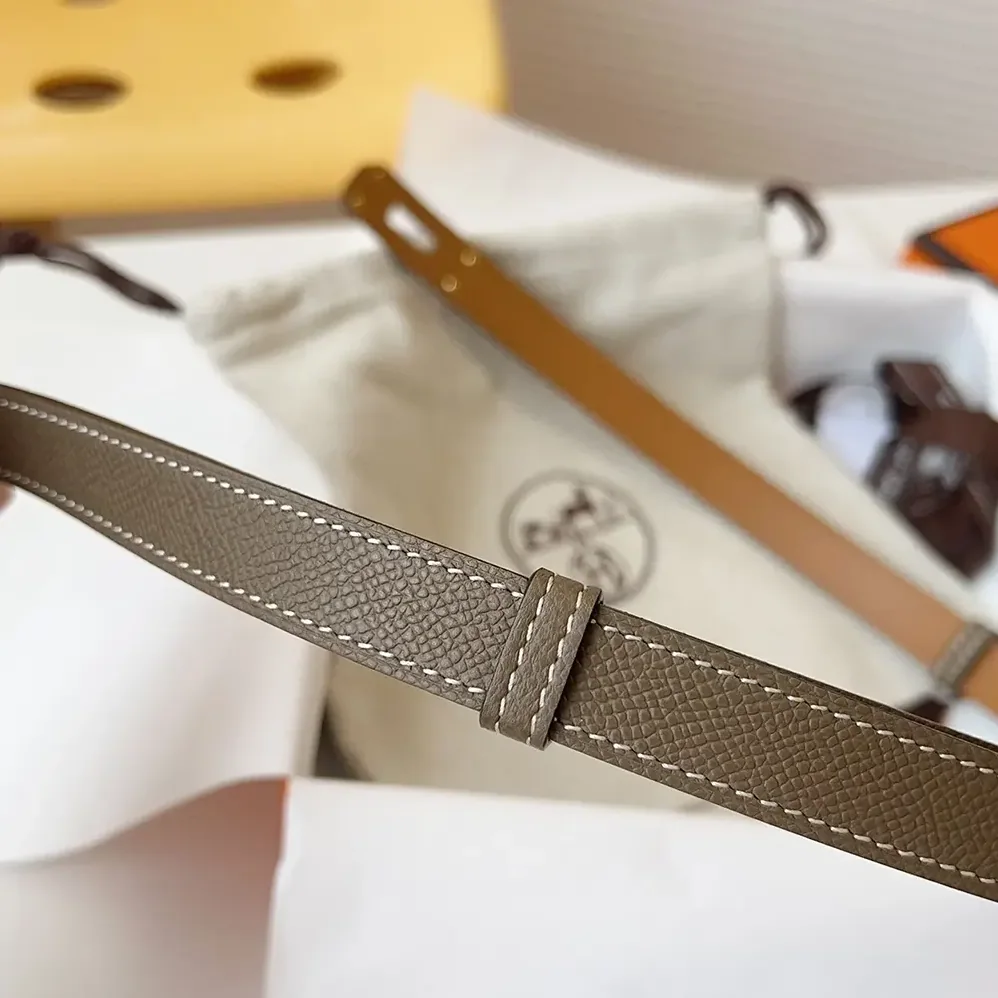 Hermes Kelly 18 Belt for Women in Grey