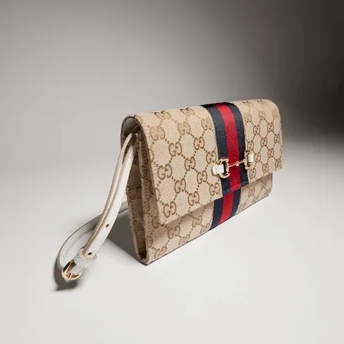 Gucci Horsebit Web Wallet With Strap Shoulder Bag / Sand/ Dark Brown Gold Hardware A00B8I FAF1B 9664 Gucci Horsebit Web Wallet With Strap Shoulder Bag / Sand/ Dark Brown Gold Hardware A00B8I FAF1B 9664