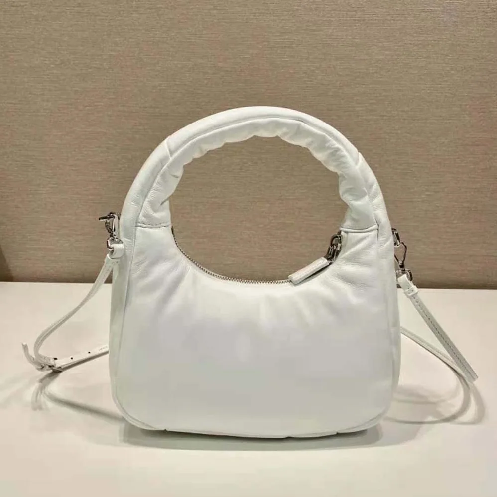 Prada Soft Padded Nappa Leather Mini-Bag for Women in White