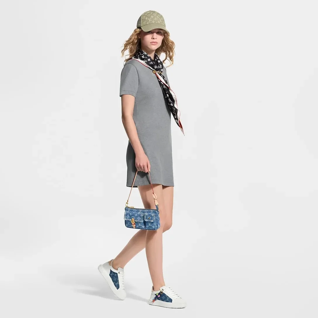 Louis Vuitton Time Out Sneakers Blue Denim 1AJP54 Louis Vuitton Time Out Sneakers Blue Denim 1AJP54