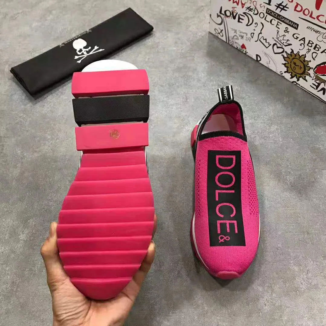 Dolce Gabbana D&G Branded Sorrento Sneakers for Women in Rose Dolce Gabbana D&G Branded Sorrento Sneakers for Women in Rose