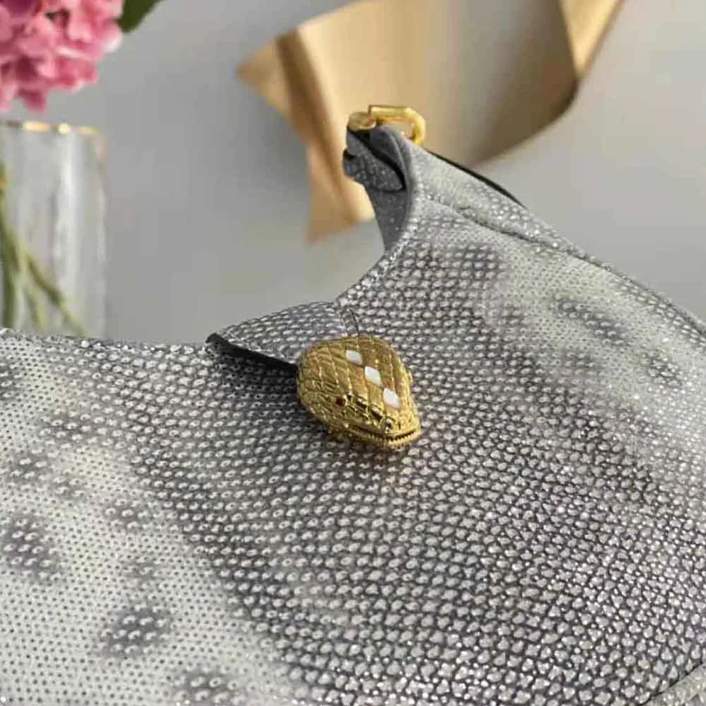Bvlgari Serpenti Ellipse Crossbody Bag for Women in Silver