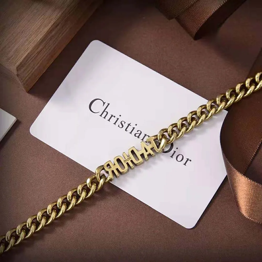 Dior J Adior Bracelet Antique Gold for Women in Finish Metal Dior J Adior Bracelet Antique Gold for Women in Finish Metal