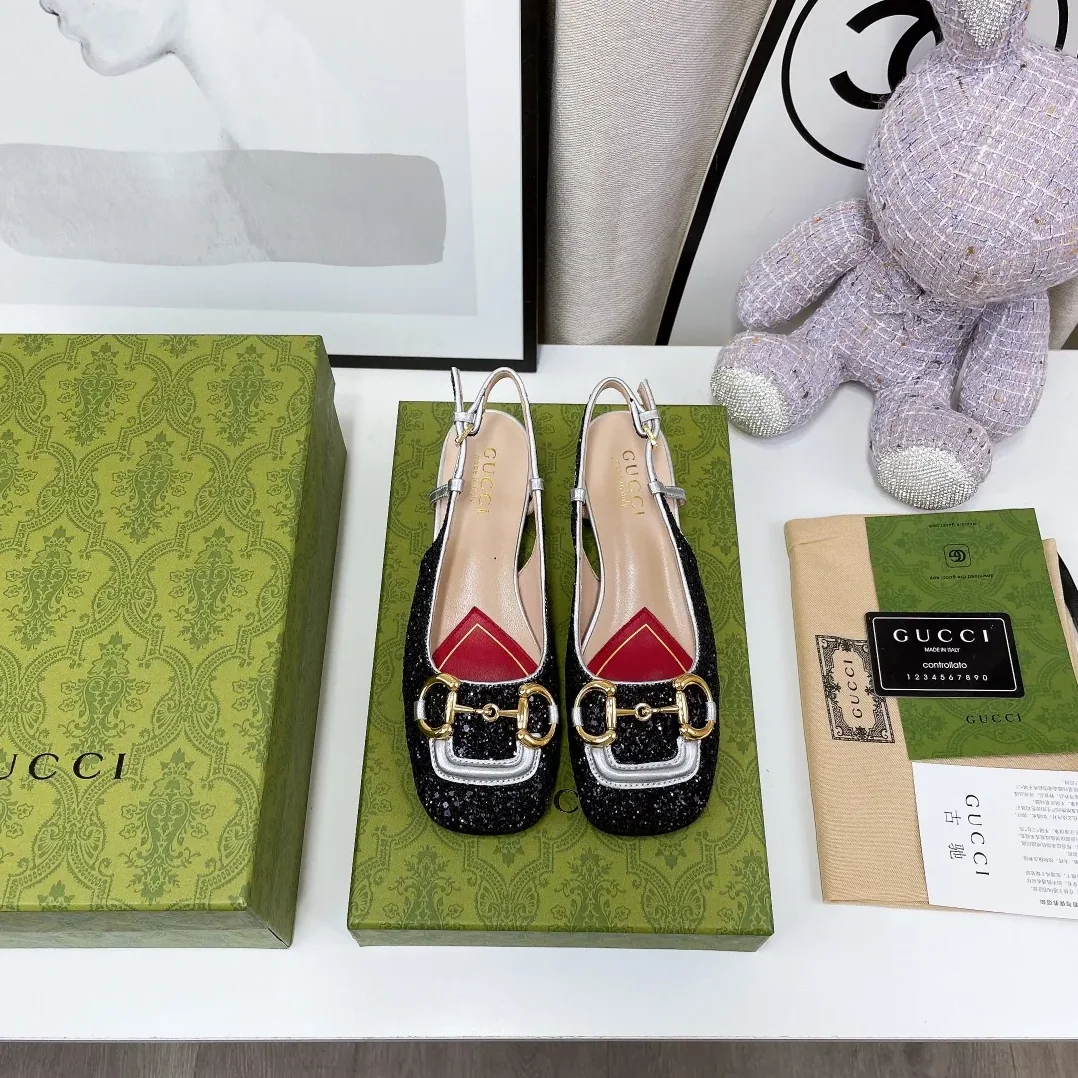 Gucci Lovelight Slingback With Horsebit Black Gucci Lovelight Slingback With Horsebit Black