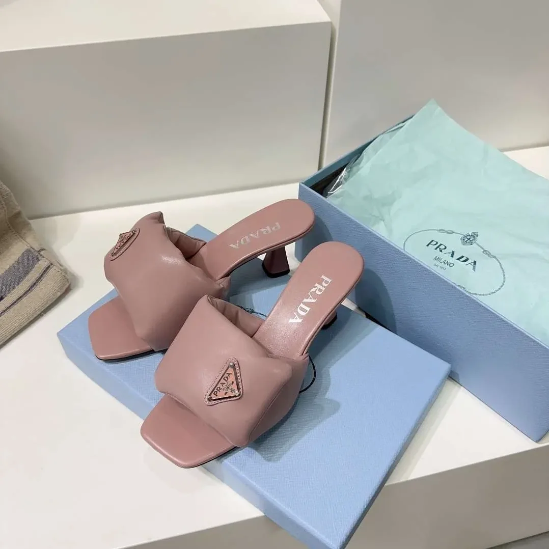 Prada Soft Padded Nappa Sandals Pink Prada Soft Padded Nappa Sandals Pink