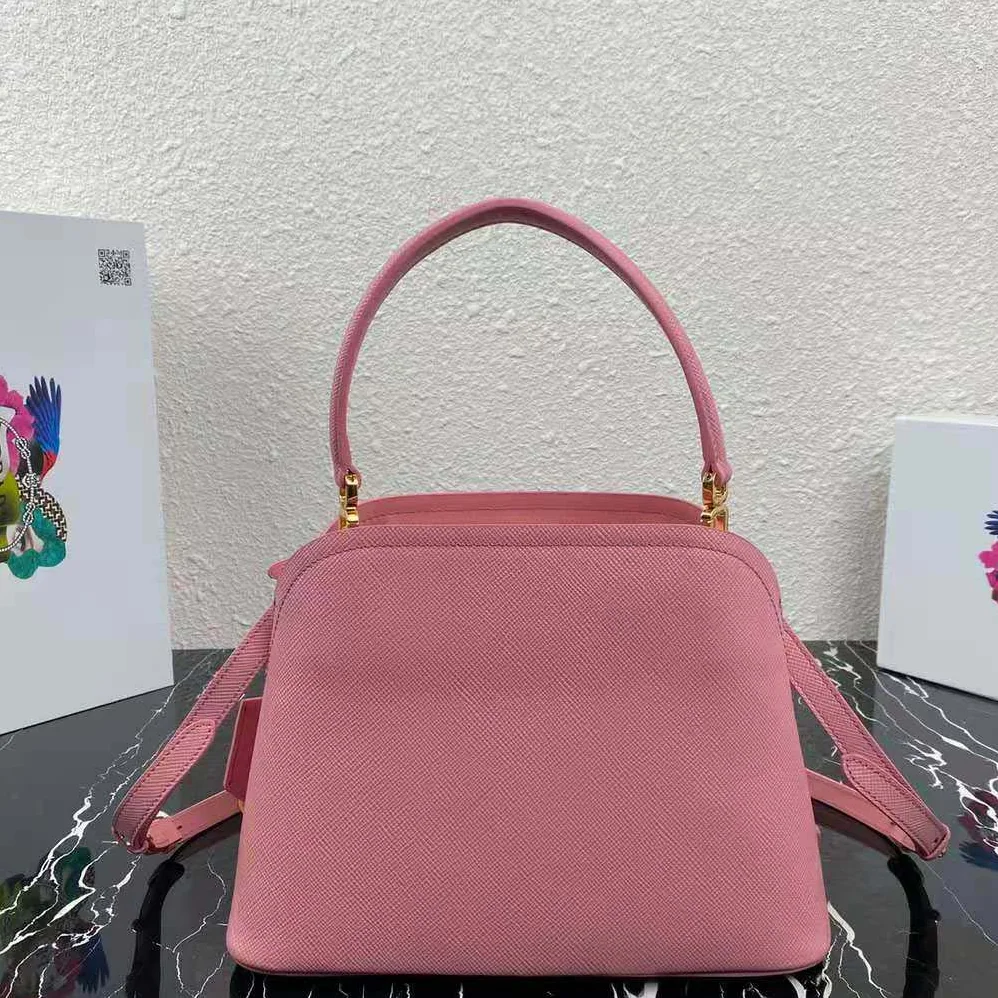 Prada Medium Saffiano Leather Prada Matinee Bag for Women in Pink Prada Medium Saffiano Leather Prada Matinee Bag for Women in Pink