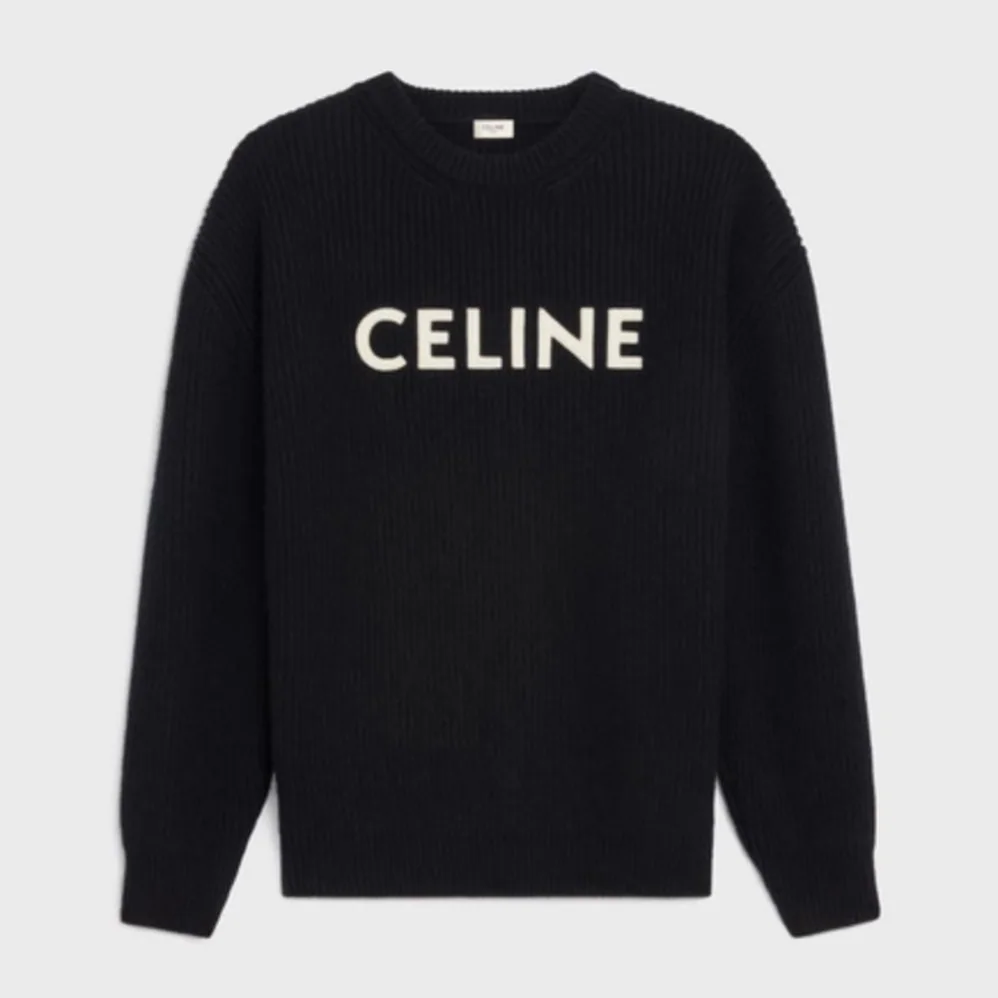 Celine Oversized Celine Sweater in Wool for Women in Black Celine Oversized Celine Sweater in Wool for Women in Black