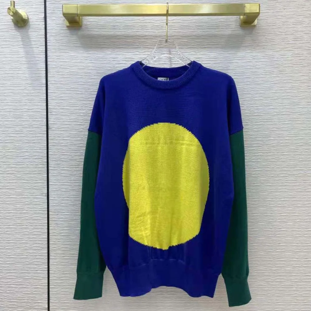 Loewe Circle Intarsia Sweater in Wool for Women