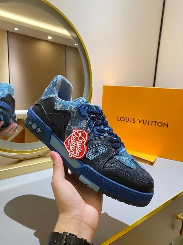 Louis Vuitton Trainer Sneaker Monogram Denim Blue Nigo/Virgil Abloh LV 1A9IQ9 Louis Vuitton Trainer Sneaker Monogram Denim Blue Nigo/Virgil Abloh LV 1A9IQ9