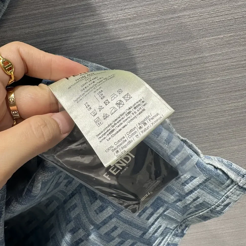 Fendi Light Blue FF Denim Dress for Women Fendi Light Blue FF Denim Dress for Women