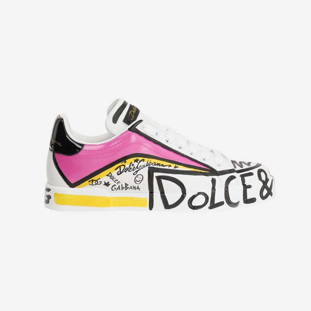 Dolce Gabbana D&G Limited Edition Portofino Sneakers for Women in Pink