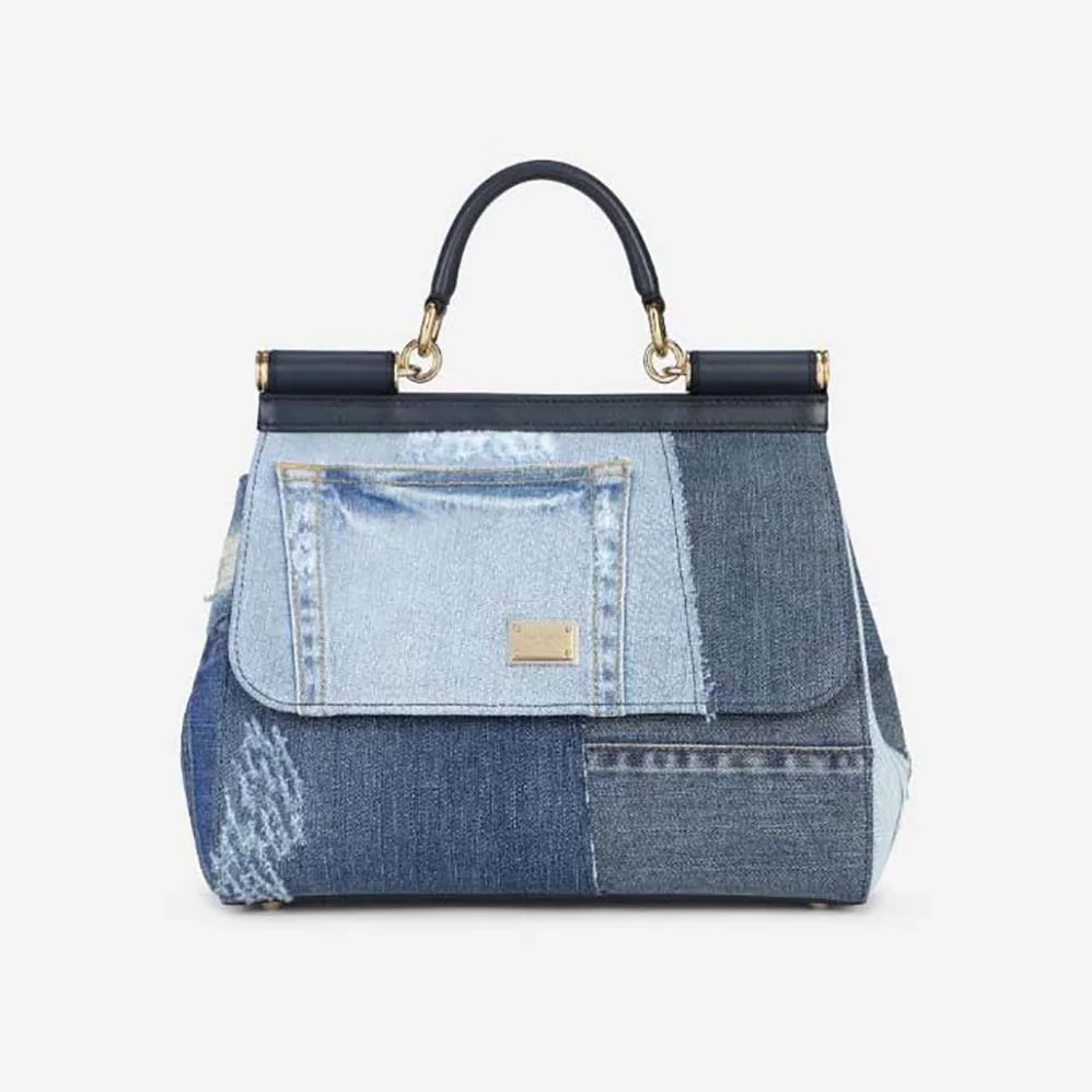 Dolce Gabbana D&G Large Sicily Handbag for Women in Blue