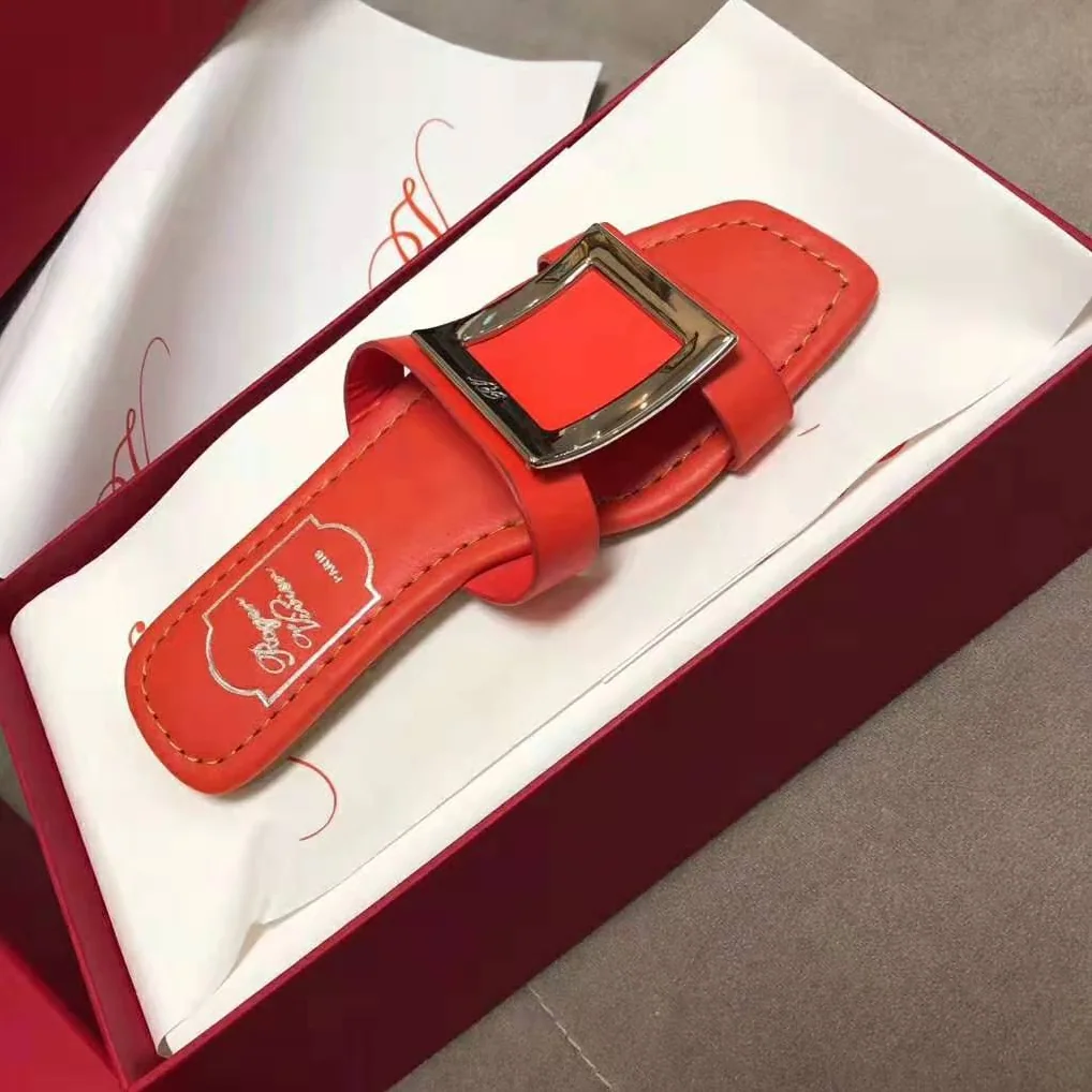 Roger Vivier Bikiviv' Mules Flat Sandals for Women in Orange