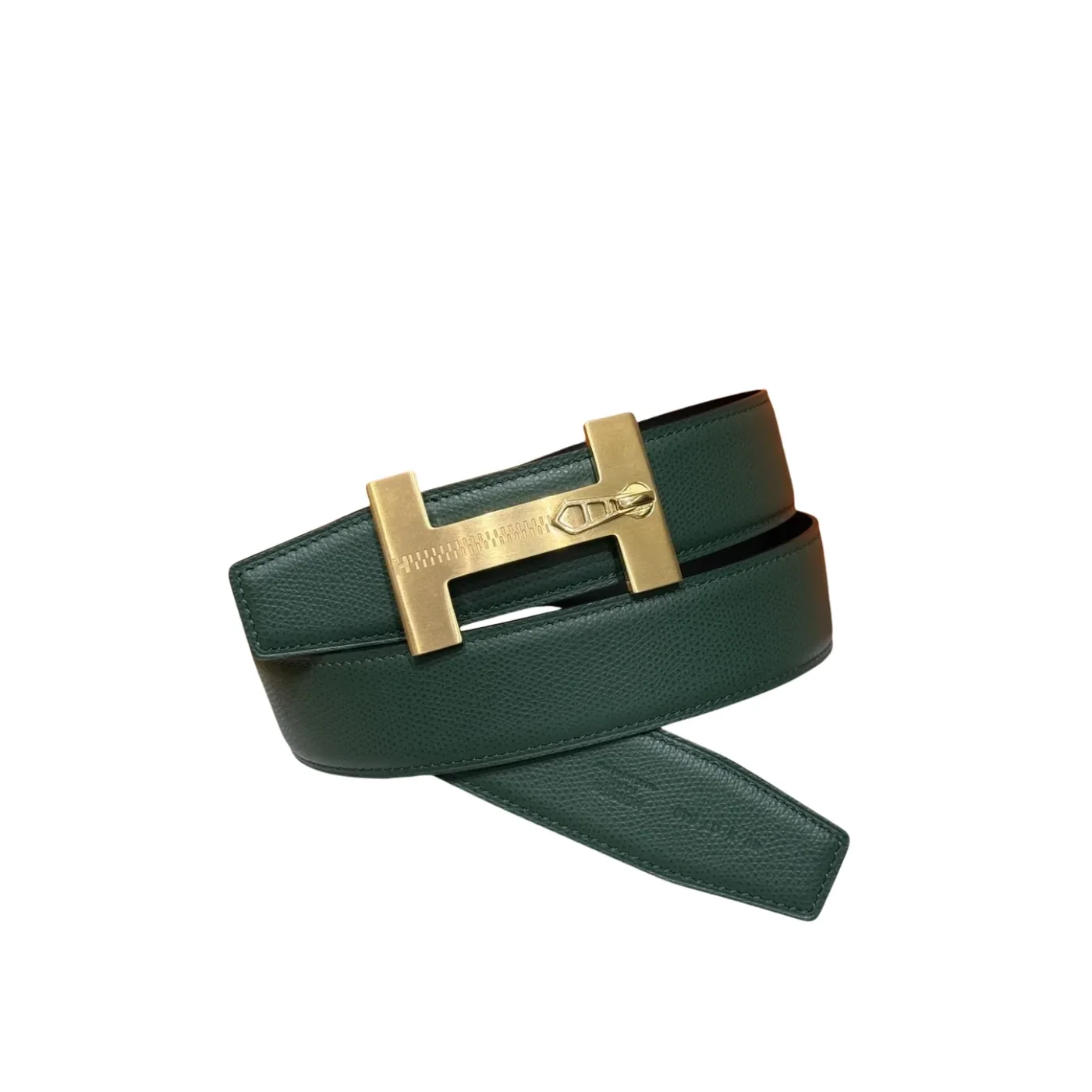 Hermès H-Zip Reversible Belt Black & Green Hermès H-Zip Reversible Belt Black & Green