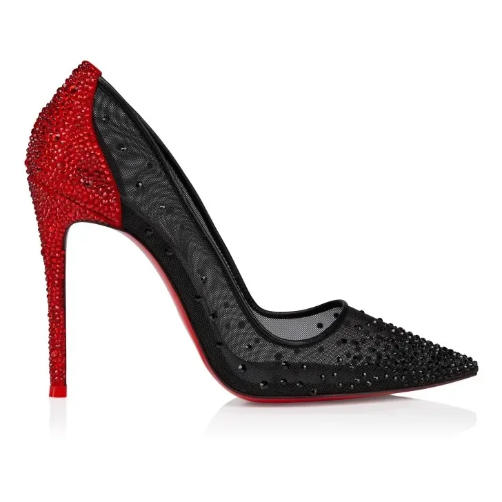 Christian Louboutin Degrastrass Red Carpet Pumps Black