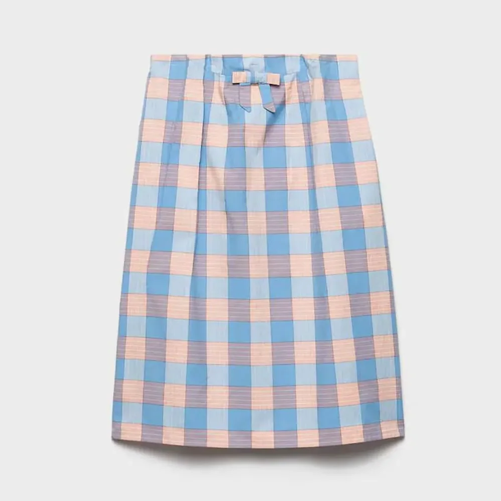 Prada Checked Poplin Midi for Women in skirt Prada Checked Poplin Midi for Women in skirt