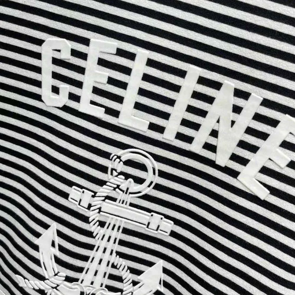 Celine 70's Anchor T for Women in shirt in Striped Jersey Celine 70's Anchor T for Women in shirt in Striped Jersey